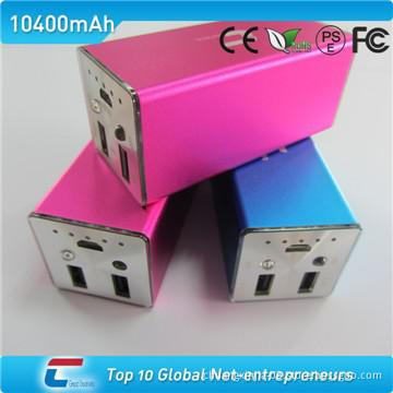 High capacity power bank 10400mah with metal case